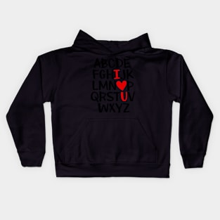 I Love You Abc Alphabet Teacher Day He Kids Hoodie